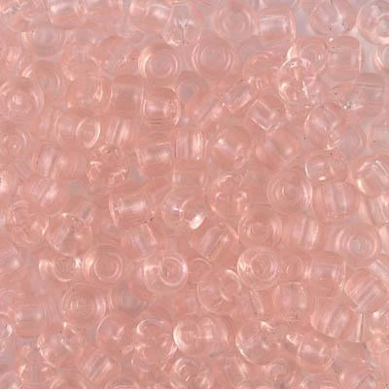 Miyuki 6 Round Seed Bead, 6-155, Transparent Light Tea Rose, 10 grams